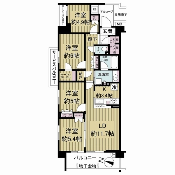 シエリア京都嵯峨嵐山 間取図