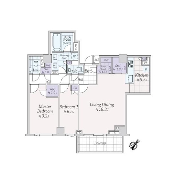 ウエリス代官山猿楽町テラス 間取図