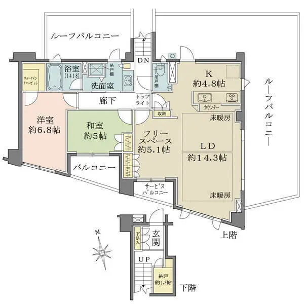パークハウス世田谷桜丘 間取図