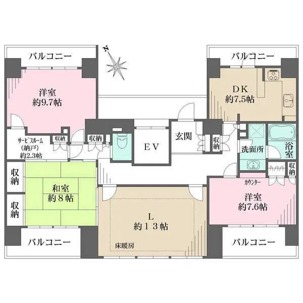 藤和シティホームズ六義園 間取図