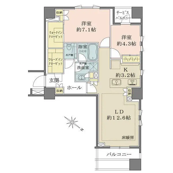 アトラス恵比寿景丘 間取図