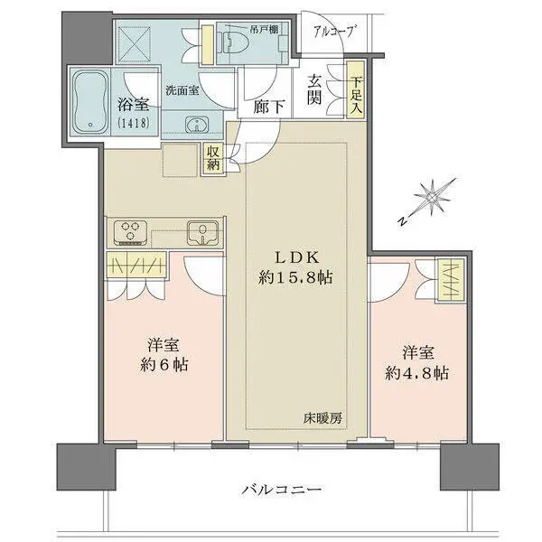 ザ・パークハウス中之島タワー 間取図