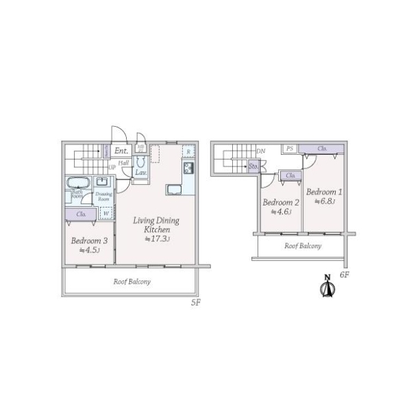 ライオンズマンション茅ヶ崎第２ 間取図