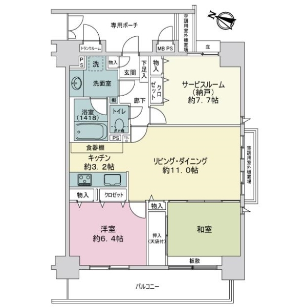ライオンズマンション篠崎駅前 間取図