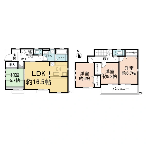 柏市篠籠田 間取図