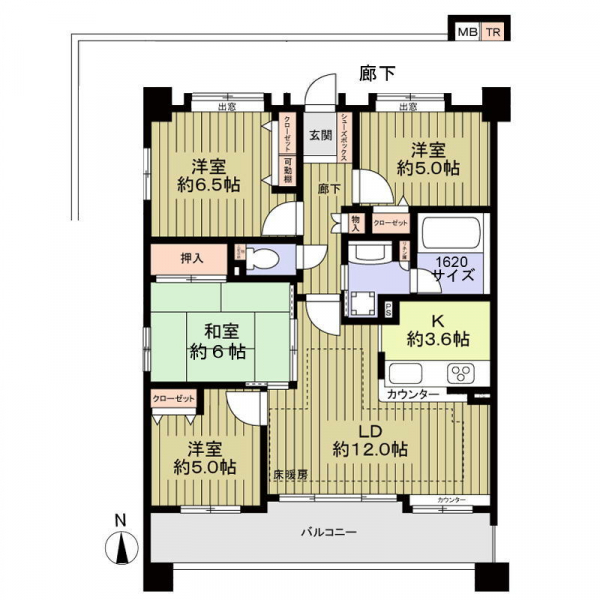 メイツ呼続公園 間取図