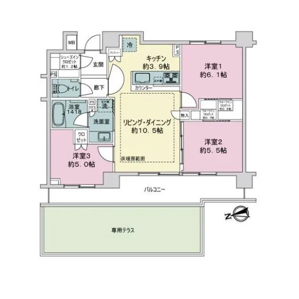 ザ・パークハウス板橋大山大楠ノ杜 間取図