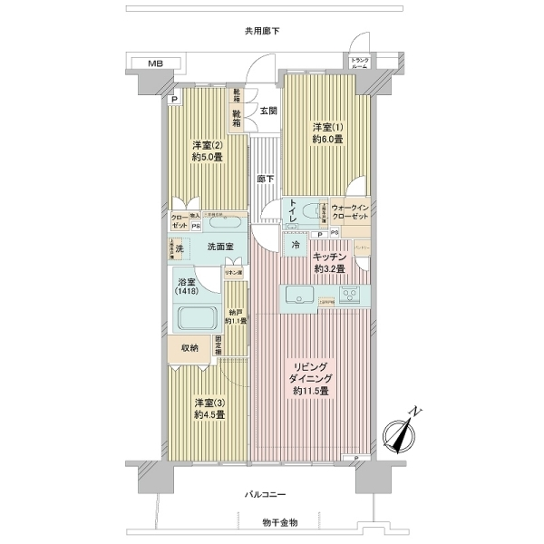 プラウド京急蒲田 間取図