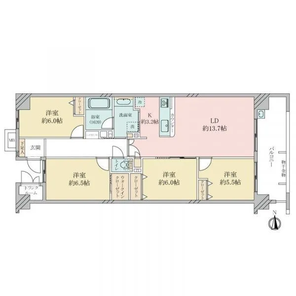レイディアントシティ戸塚 間取図