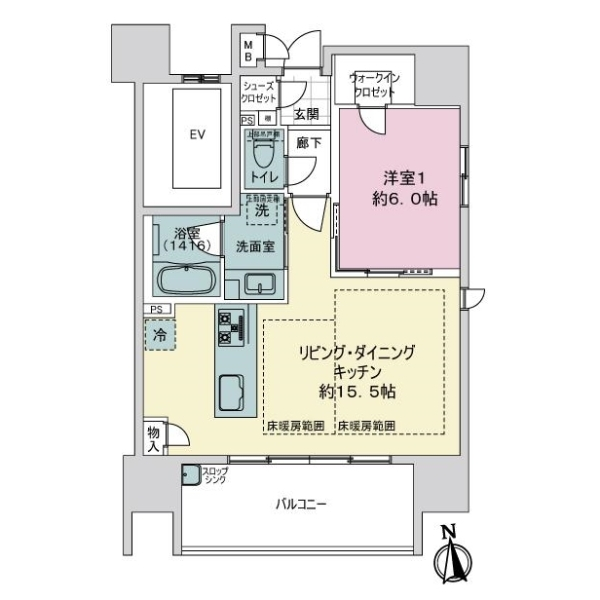 サンクレーア鶴舞公園 間取図