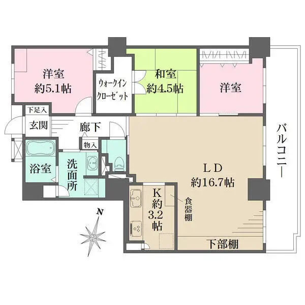 リバーカントリーガーデン京橋 間取図