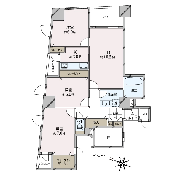 ル・グランデ梅田東 間取図