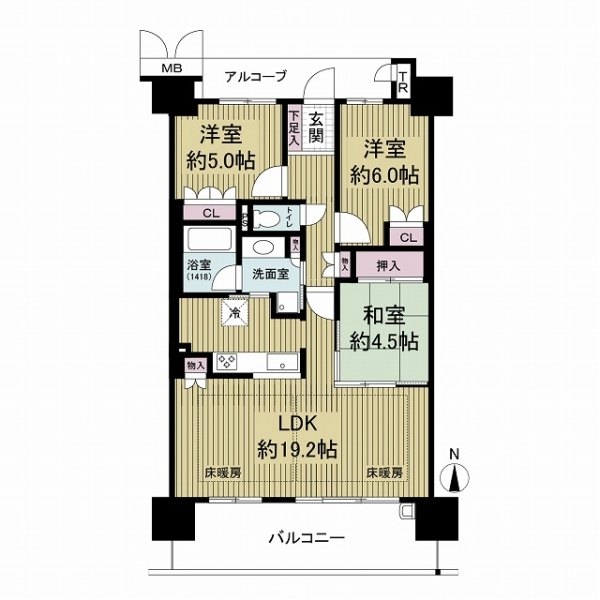 グランドメゾン平野パークフロント 間取図