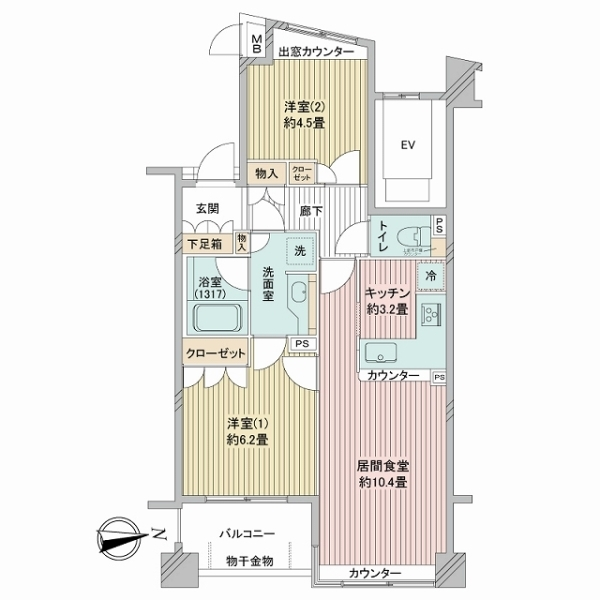 アクシルコート上野 間取図
