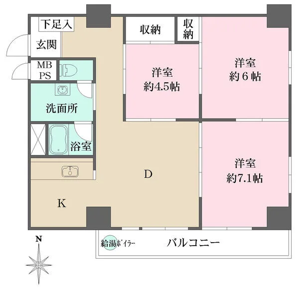 内本町コーポ 間取図