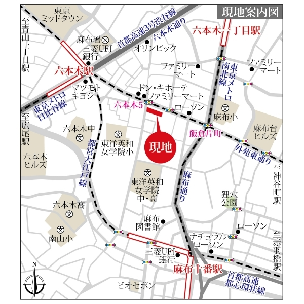 インペリアル六本木１号館 現地案内図