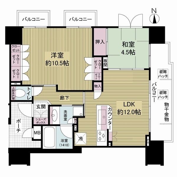 ランズ北田辺 間取図