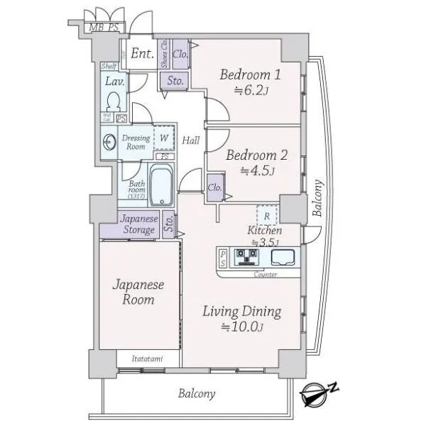 ライオンズタワー赤羽 間取図