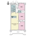 中銀第二城北パークマンシオン 間取図