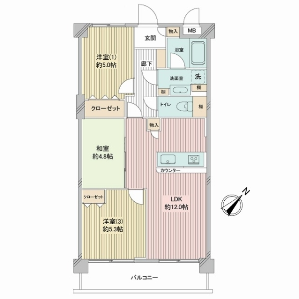 大倉山フラット 間取図