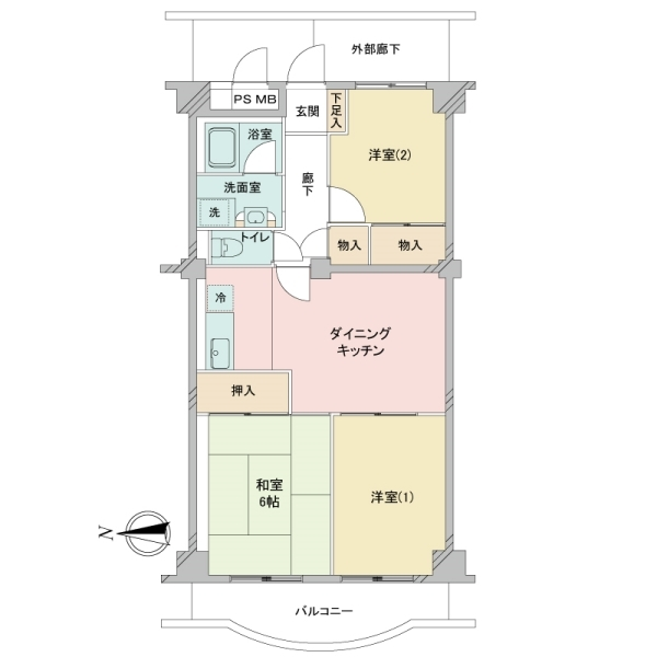 大森ハイツ 間取図