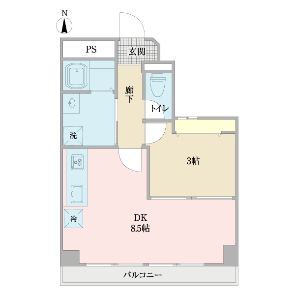 フジタ・オーク業平マンション 間取図