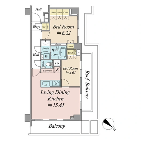 オープンレジデンシア谷中 間取図