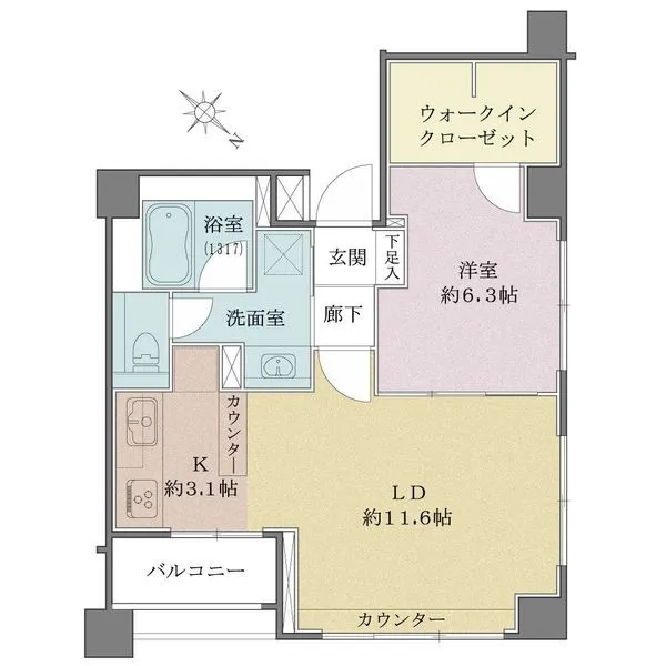 イニシアイオ目黒学芸大学 間取図