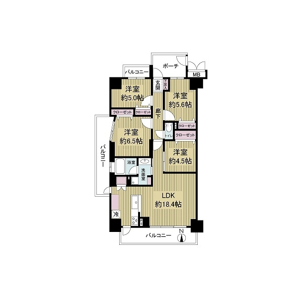 パレ千里壱号棟 間取図