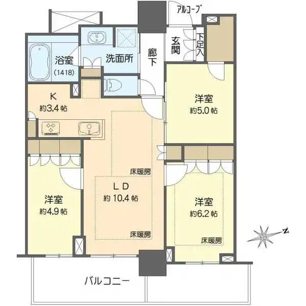 プラウドタワー堺東 間取図