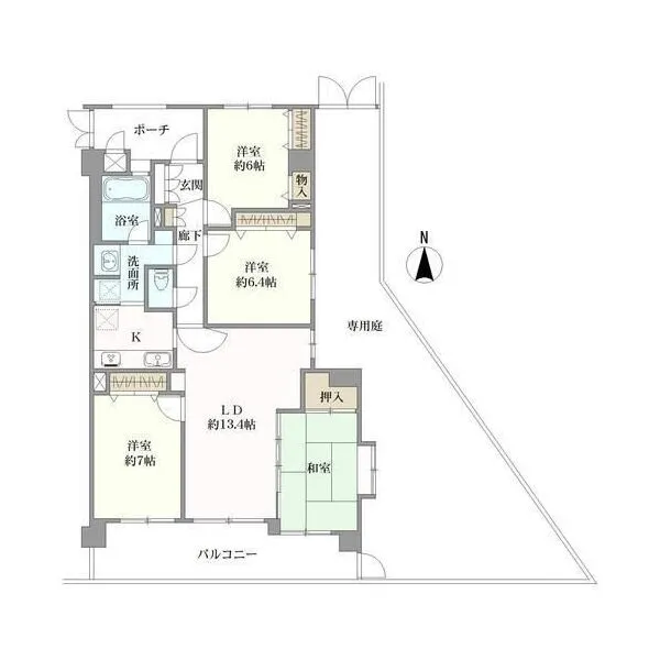 サングレイス能見台南 間取図