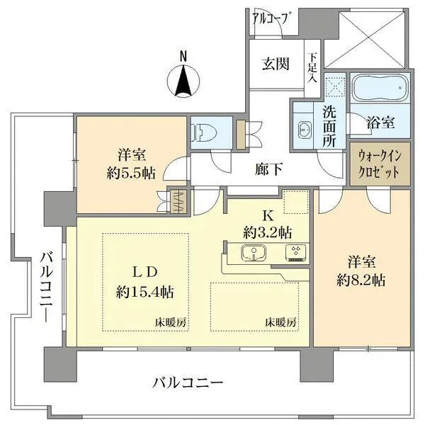 エルザグレース堀江タワー 間取図