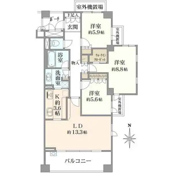 パークハウス吉祥寺北町グローヴＩＩ 間取図