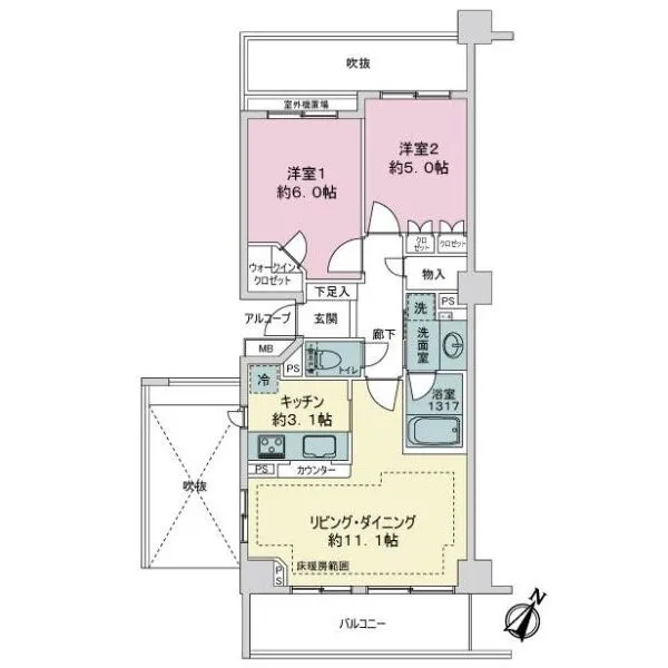 プレジア西日暮里 間取図