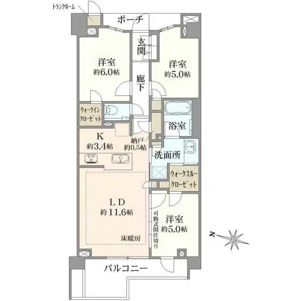 プラウド平和台テラス 間取図