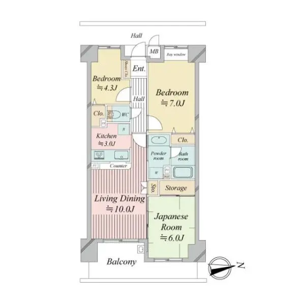 ヴィルヌーブガーデンズ綾瀬 間取図