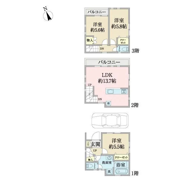 川崎市川崎区藤崎3丁目 間取図
