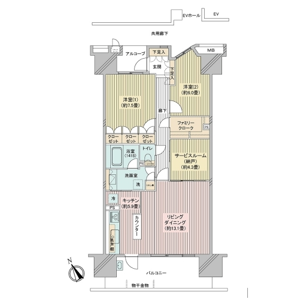 東京フロントコート 間取図