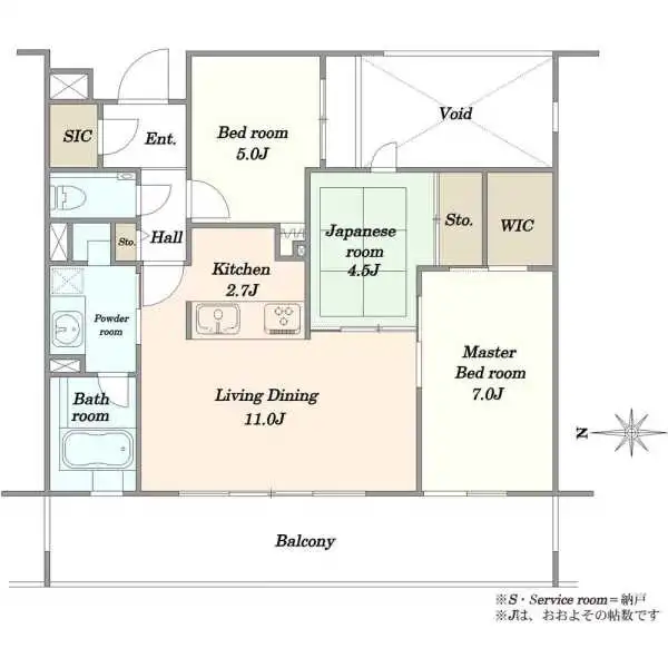 クリオレジダンス新城フロントコート 間取図