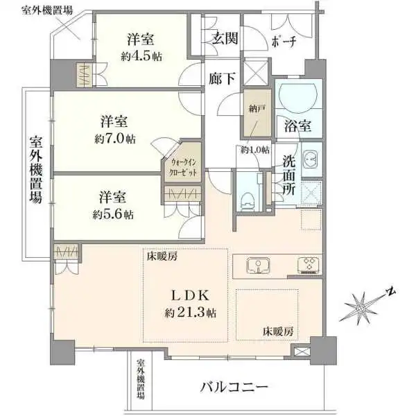 イトーピア大泉学園フィネシア 間取図