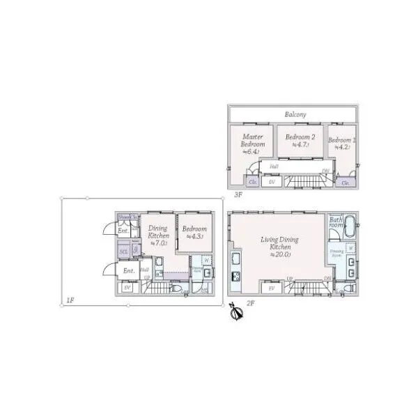 大田区蒲田４丁目 間取図