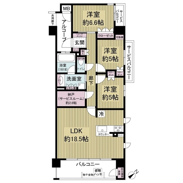 レ・ジェイド西宮北口樋ノ口町 間取図