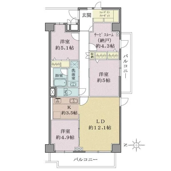 仙台堀公園ハイツ 間取図