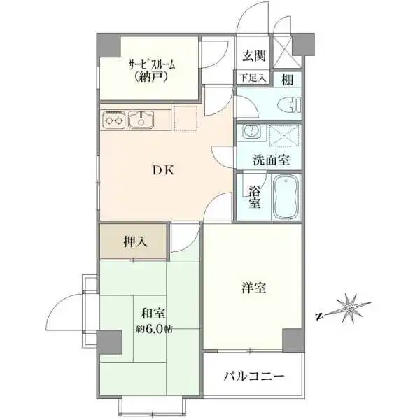 モナークマンション田町 間取図