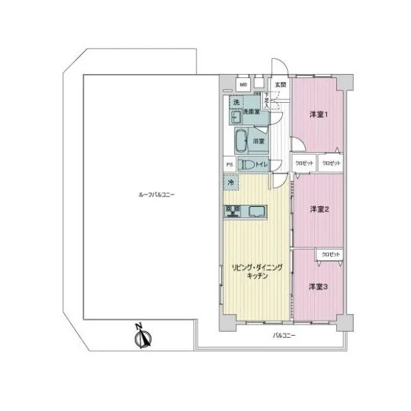 ライオンズマンション調布Ｄ棟 間取図
