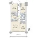 ブリリアシティ石神井公園アトラス リビングダイニング、各洋室の天井高は２．５ｍです。