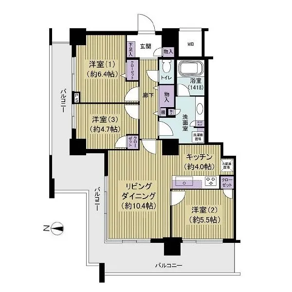 イーストコモンズ清澄白河フロントタワー 間取図