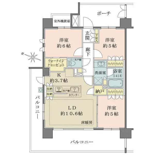 ザ・パークハウス武蔵浦和 間取図
