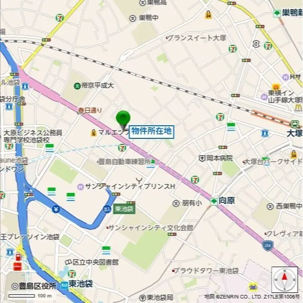 シティタワー池袋 現地案内図
