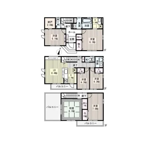 さいたま市緑区東浦和７丁目 間取り図